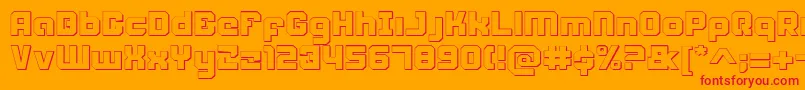 WeaponeerShadow Font – Red Fonts on Orange Background