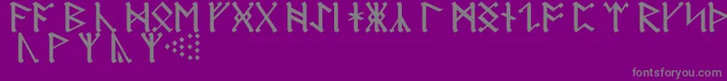 Шрифт AnglosaxonRunes – серые шрифты на фиолетовом фоне