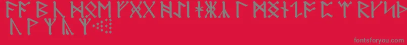 fuente AnglosaxonRunes – Fuentes Grises Sobre Fondo Rojo