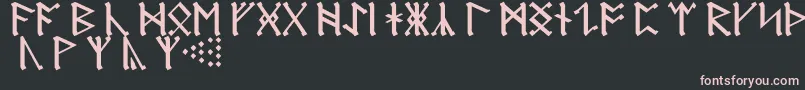 AnglosaxonRunes Font – Pink Fonts on Black Background