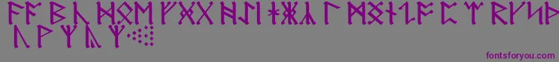 AnglosaxonRunes Font – Purple Fonts on Gray Background