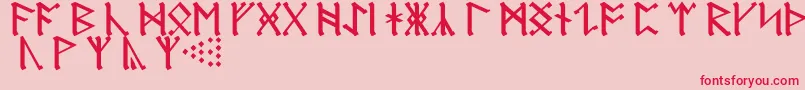 Шрифт AnglosaxonRunes – красные шрифты на розовом фоне
