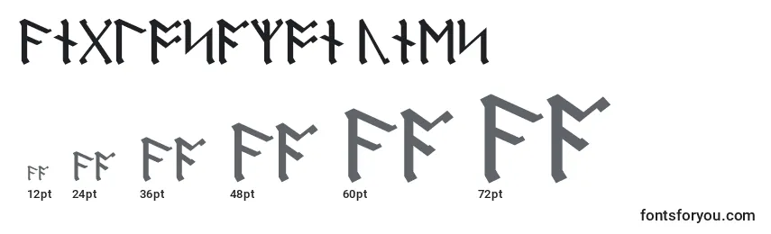 Größen der Schriftart AnglosaxonRunes