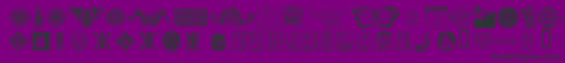 フォントCulturalIcons – 紫の背景に黒い文字