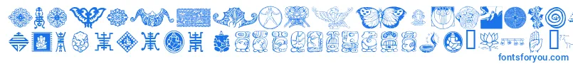 CulturalIcons Font – Blue Fonts on White Background
