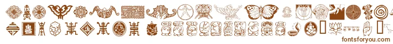 CulturalIcons Font – Brown Fonts on White Background