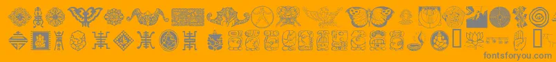 Шрифт CulturalIcons – серые шрифты на оранжевом фоне