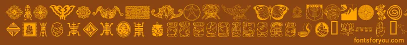 CulturalIcons Font – Orange Fonts on Brown Background