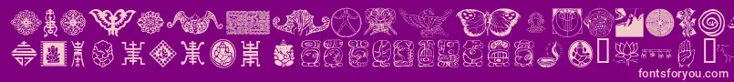 CulturalIcons Font – Pink Fonts on Purple Background