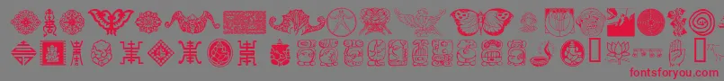 CulturalIcons Font – Red Fonts on Gray Background