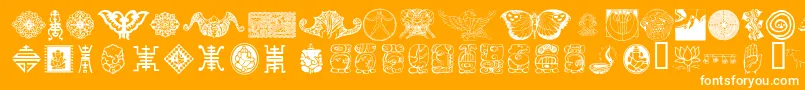fuente CulturalIcons – Fuentes Blancas Sobre Fondo Naranja