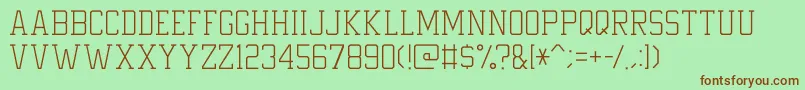 UndergradUltraThin Font – Brown Fonts on Green Background