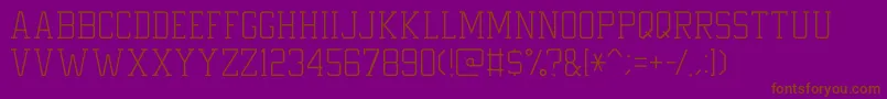 UndergradUltraThin Font – Brown Fonts on Purple Background