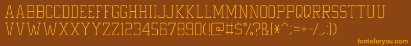 More about UndergradUltraThin Font UndergradUltraThin Font – Orange Fonts on Brown Background