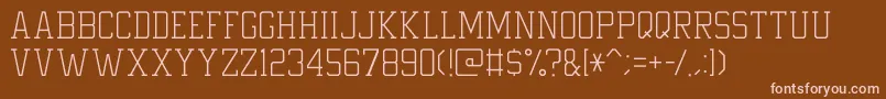 UndergradUltraThin Font – Pink Fonts on Brown Background