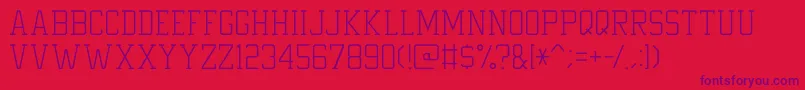 UndergradUltraThin-Schriftart – Violette Schriften auf rotem Hintergrund