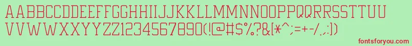 UndergradUltraThin Font – Red Fonts on Green Background