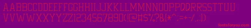 UndergradUltraThin Font – Red Fonts on Purple Background