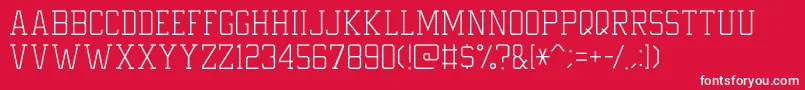 UndergradUltraThin Font – White Fonts on Red Background