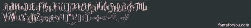 LutinPaniquangoisse Font – Pink Fonts on Black Background