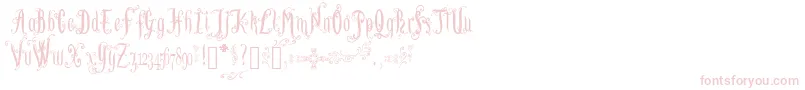 LutinPaniquangoisse Font – Pink Fonts on White Background