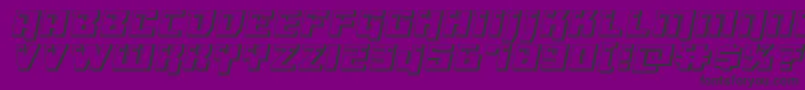 Dangerbot3Dexpand Font – Black Fonts on Purple Background