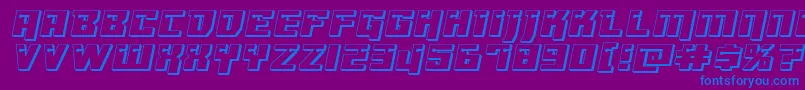 Dangerbot3Dexpand Font – Blue Fonts on Purple Background