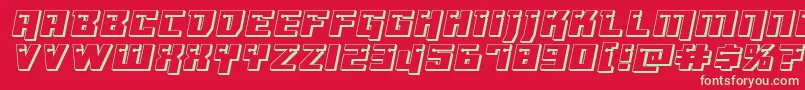 Dangerbot3Dexpand Font – Green Fonts on Red Background