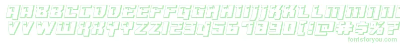 Dangerbot3Dexpand Font – Green Fonts on White Background