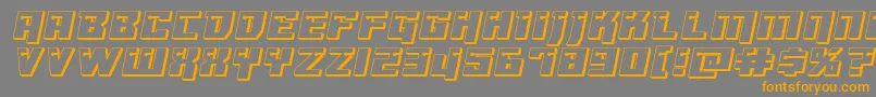 Dangerbot3Dexpand Font – Orange Fonts on Gray Background