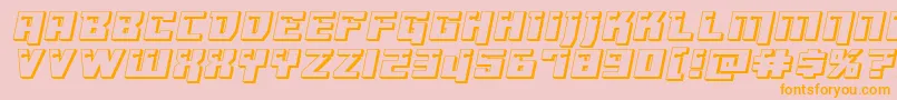 Dangerbot3Dexpand Font – Orange Fonts on Pink Background