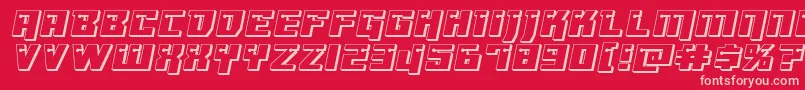 Dangerbot3Dexpand Font – Pink Fonts on Red Background