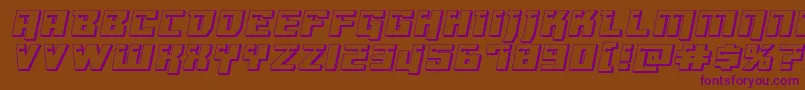 Dangerbot3Dexpand Font – Purple Fonts on Brown Background