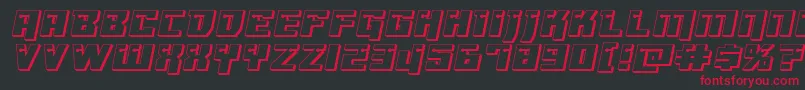 Dangerbot3Dexpand Font – Red Fonts on Black Background