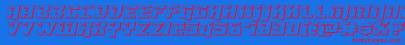 Dangerbot3Dexpand Font – Red Fonts on Blue Background