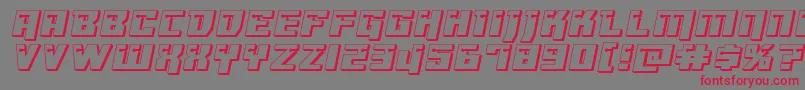 Dangerbot3Dexpand Font – Red Fonts on Gray Background