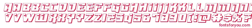 Dangerbot3Dexpand Font – Red Fonts on White Background