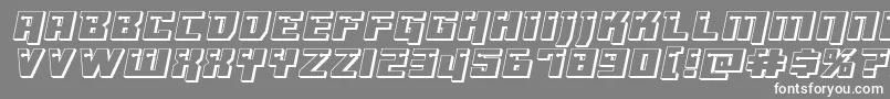 Dangerbot3Dexpand Font – White Fonts on Gray Background