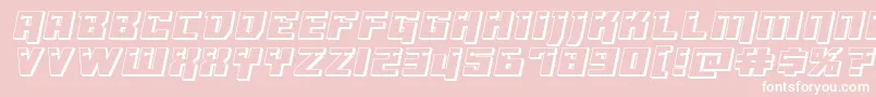 Dangerbot3Dexpand Font – White Fonts on Pink Background