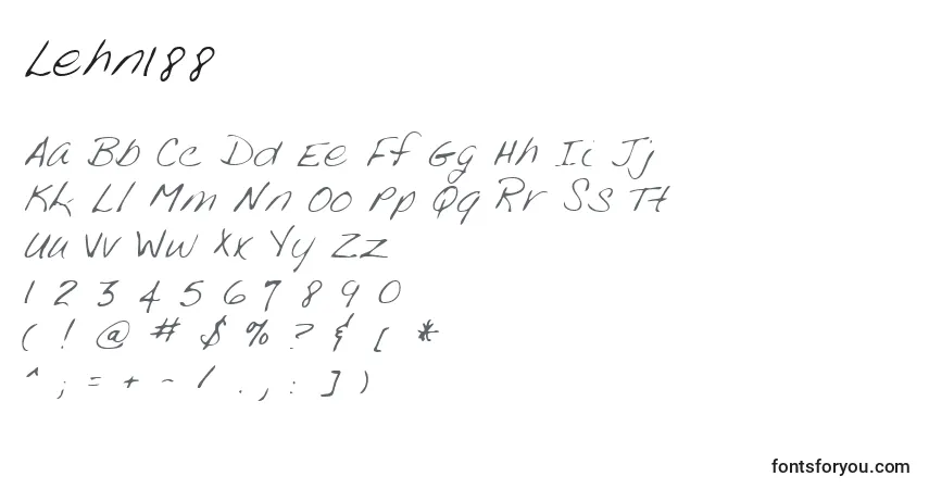 Lehn188フォント–アルファベット、数字、特殊文字