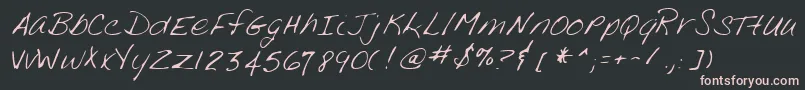 Lehn188 Font – Pink Fonts on Black Background