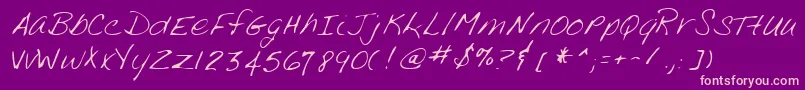 Lehn188 Font – Pink Fonts on Purple Background