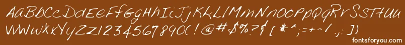 フォントLehn188 – 茶色の背景に白い文字