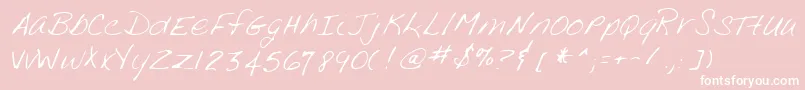 フォントLehn188 – ピンクの背景に白い文字