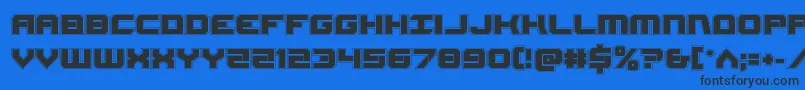 Gearheadacad Font – Black Fonts on Blue Background