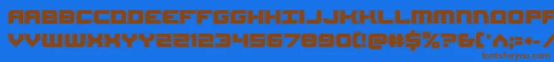 Gearheadacad Font – Brown Fonts on Blue Background