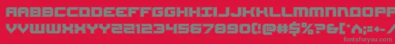Gearheadacad Font – Gray Fonts on Red Background
