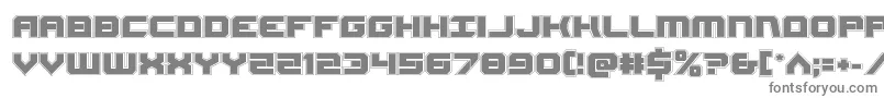 Gearheadacad-fontti – harmaat kirjasimet valkoisella taustalla
