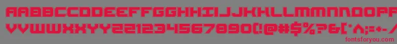Gearheadacad Font – Red Fonts on Gray Background
