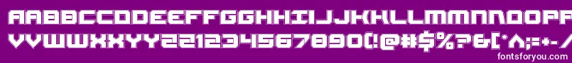 Шрифт Gearheadacad – белые шрифты на фиолетовом фоне